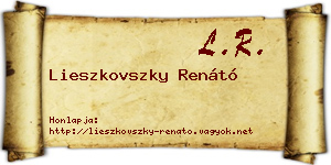 Lieszkovszky Renátó névjegykártya