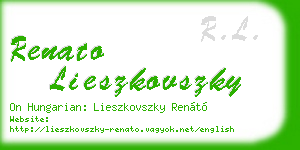 renato lieszkovszky business card